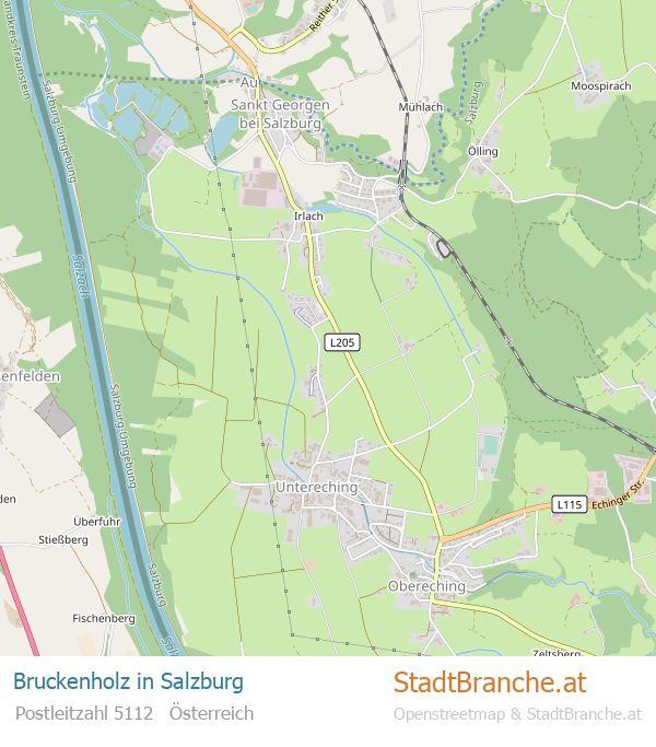 Bruckenholz Karte Bruckenholz Stadtplan Salzburg