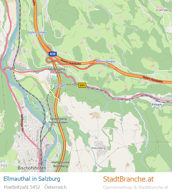 Ellmauthal Karte Ellmauthal Stadtplan Salzburg