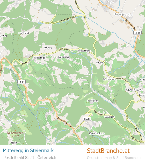 Mitteregg Karte Mitteregg Stadtplan Steiermark