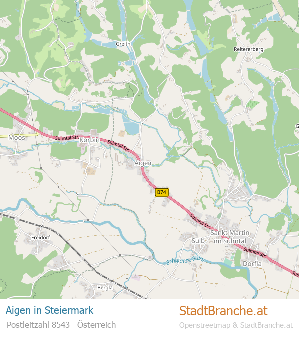 Aigen Karte Aigen Stadtplan Steiermark