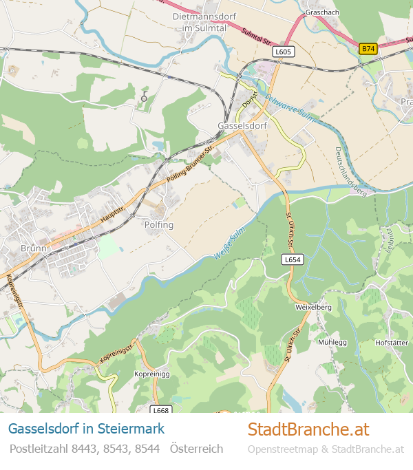Gasselsdorf Stadtplan Steiermark