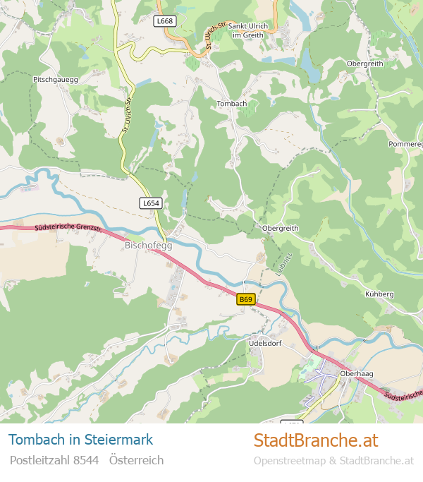 Tombach Stadtplan Steiermark