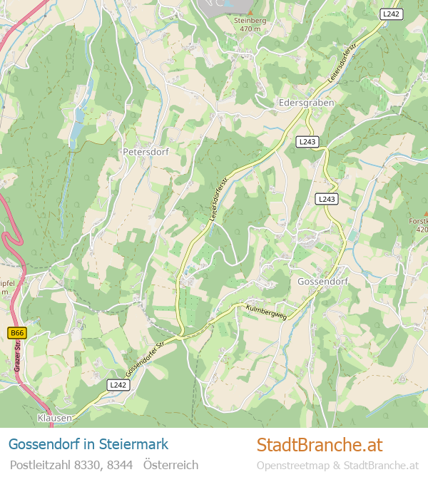 Gossendorf Karte Gossendorf Stadtplan Steiermark