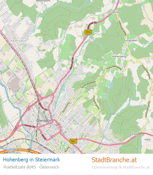 Hohenberg Stadtplan Steiermark