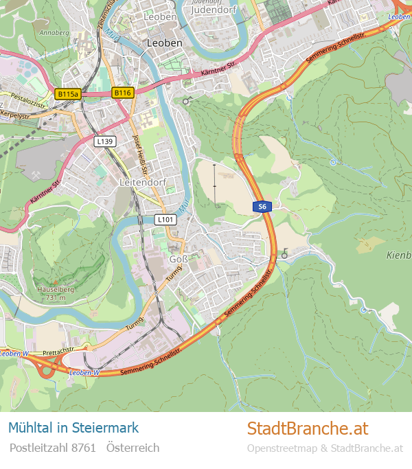 Mühltal Stadtplan Steiermark