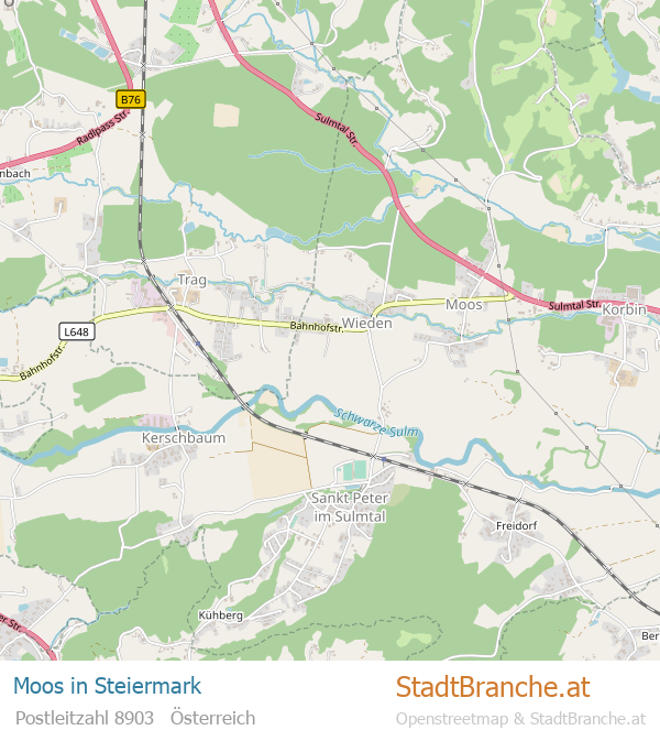 Moos Karte Moos Stadtplan Steiermark