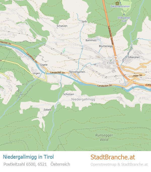 Niedergallmigg Stadtplan Tirol