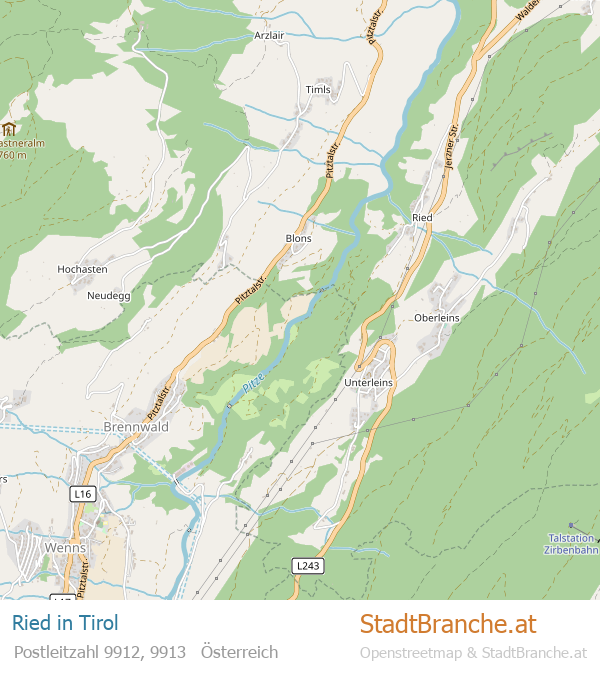 Ried Karte Ried Stadtplan Tirol