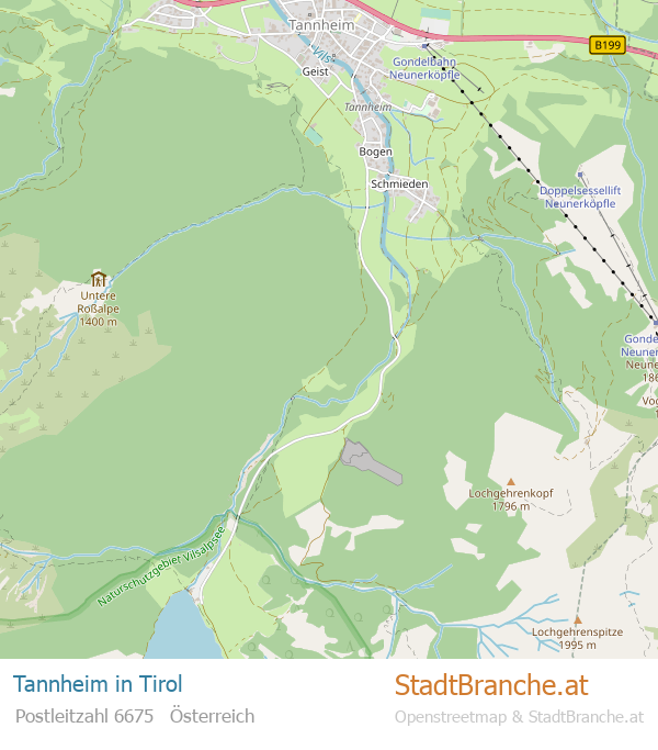 Tannheim Stadtplan Tirol