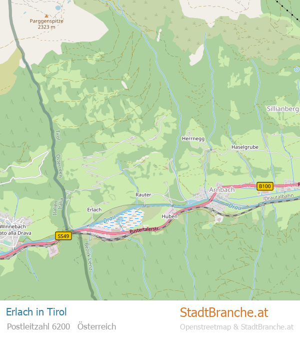 Erlach Stadtplan Tirol