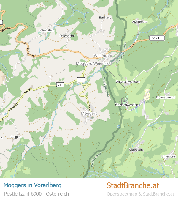 Möggers Karte Möggers Stadtplan Vorarlberg