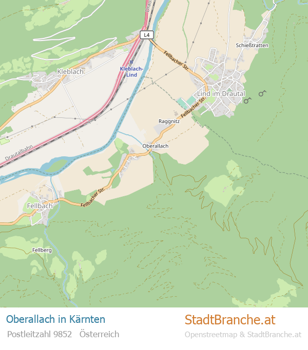 Oberallach Stadtplan Kärnten