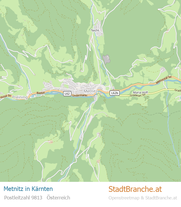 Metnitz Karte Metnitz Stadtplan Kärnten