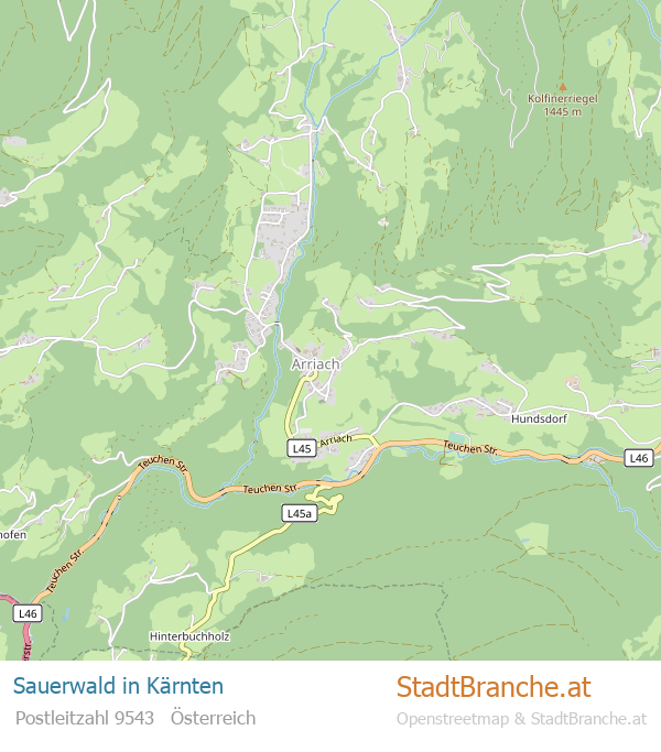 Sauerwald Karte Sauerwald Stadtplan Kärnten