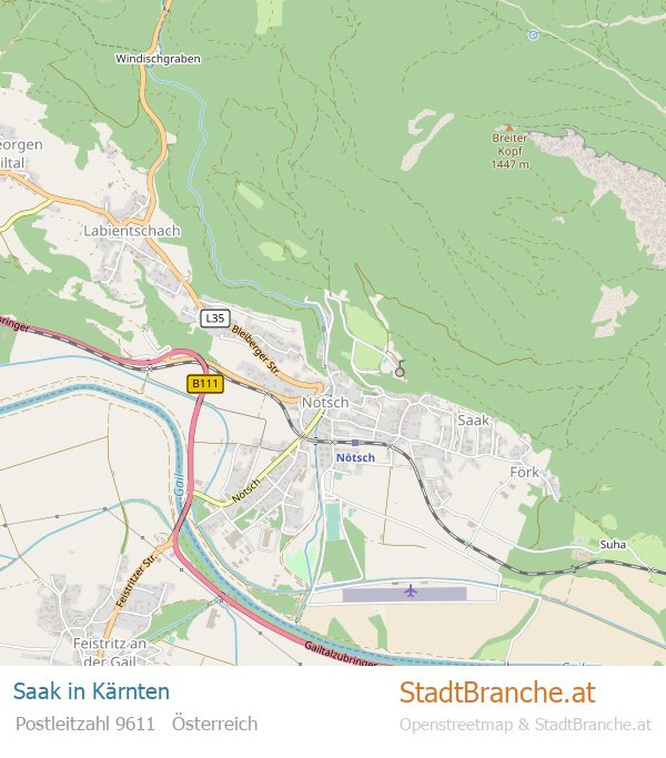 Saak Karte Saak Stadtplan Kärnten