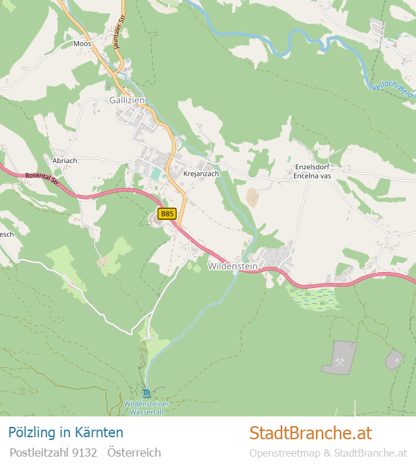 Pölzling Karte Pölzling Stadtplan Kärnten