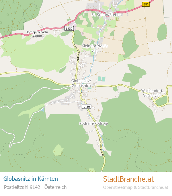 Globasnitz Karte Globasnitz Stadtplan Kärnten