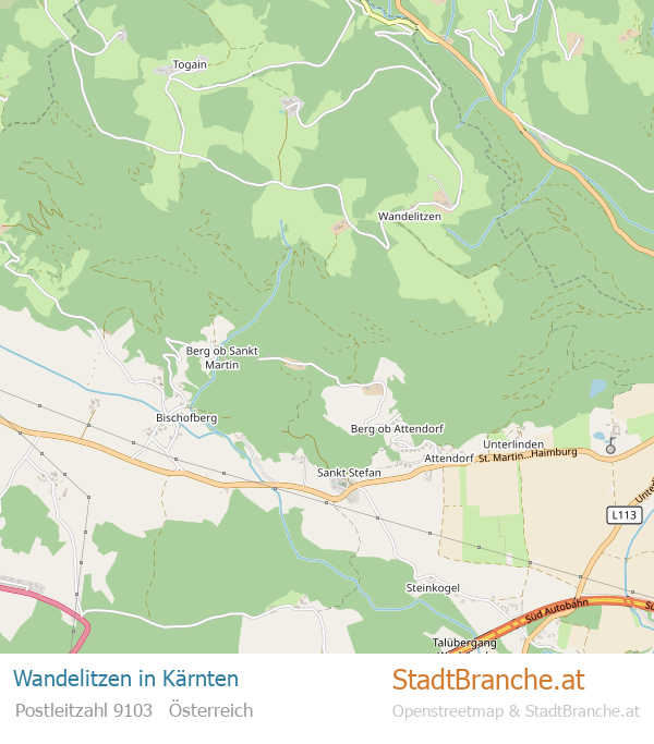 Wandelitzen Karte Wandelitzen Stadtplan Kärnten