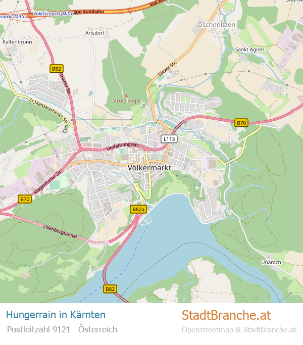 Hungerrain Karte Hungerrain Stadtplan Kärnten