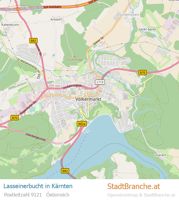 Lasseinerbucht Stadtplan Kärnten