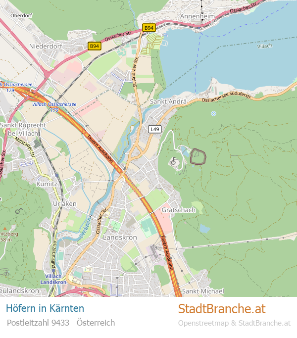 Höfern Karte Höfern Stadtplan Kärnten