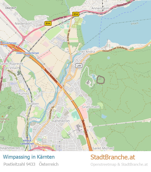 Wimpassing Stadtplan Kärnten