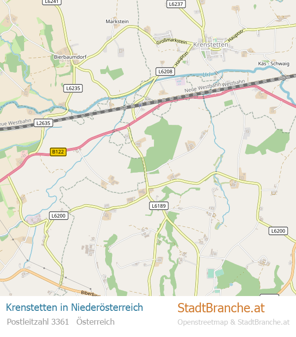 Krenstetten Karte Krenstetten Stadtplan Niederösterreich