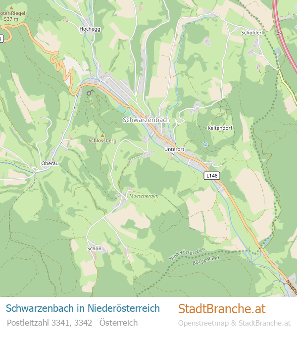 Schwarzenbach Karte Schwarzenbach Stadtplan Niederösterreich