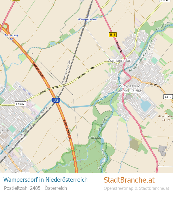 Wampersdorf Stadtplan Niederösterreich