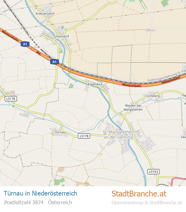 Türnau Karte Türnau Stadtplan Niederösterreich