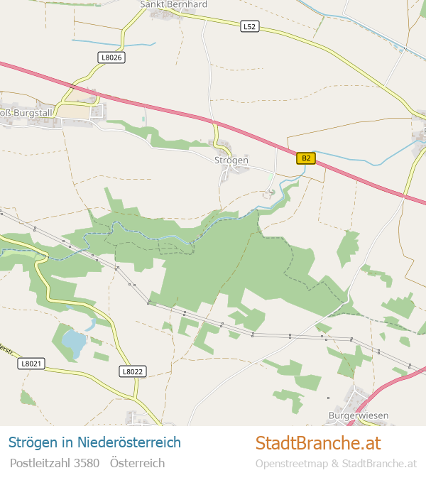 Strögen Karte Strögen Stadtplan Niederösterreich