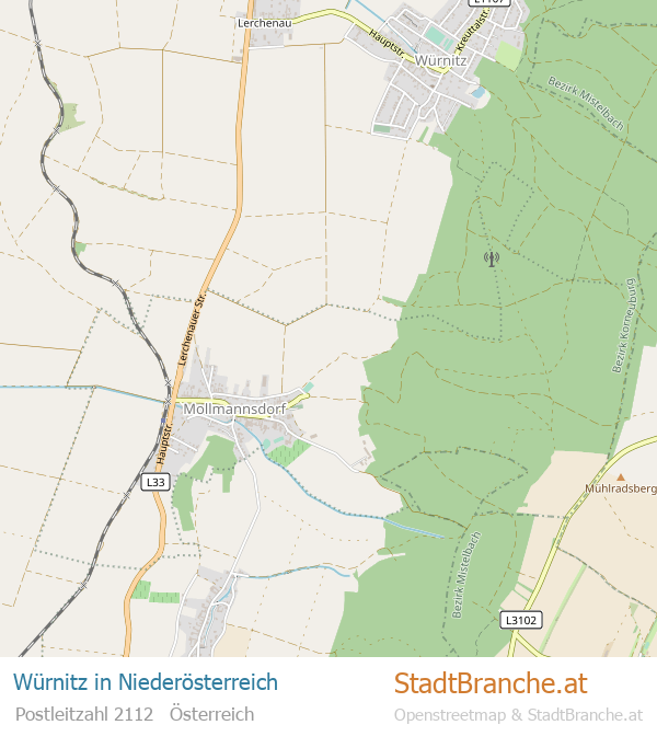 Würnitz Karte Würnitz Stadtplan Niederösterreich
