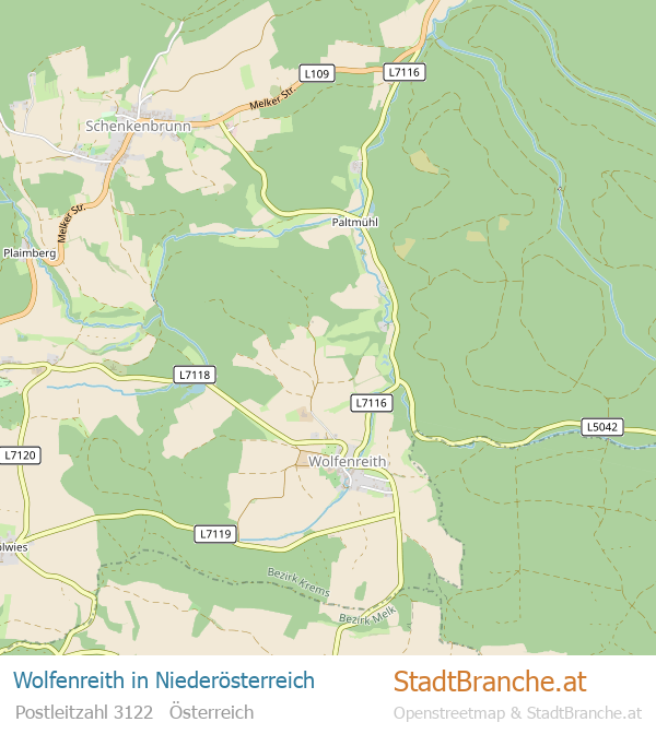 Wolfenreith Karte Wolfenreith Stadtplan Niederösterreich