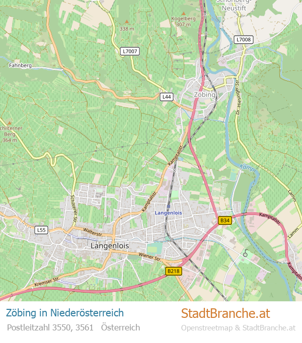 Zöbing Karte Zöbing Stadtplan Niederösterreich