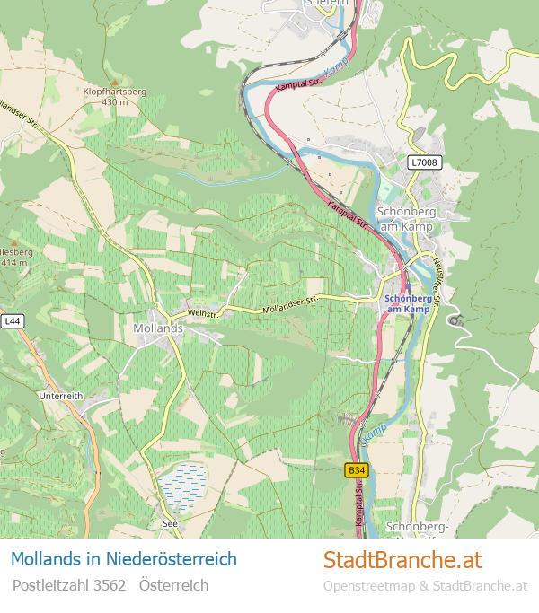Mollands Karte Mollands Stadtplan Niederösterreich