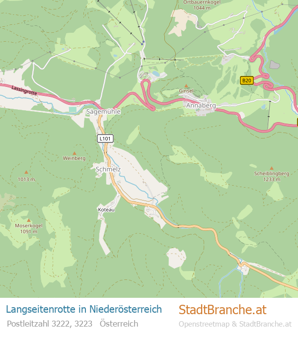 Langseitenrotte Karte Langseitenrotte Stadtplan Niederösterreich