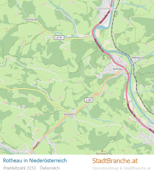 Rotheau Karte Rotheau Stadtplan Niederösterreich
