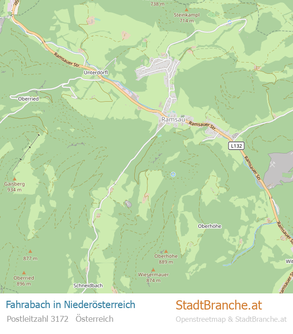 Fahrabach Stadtplan Niederösterreich