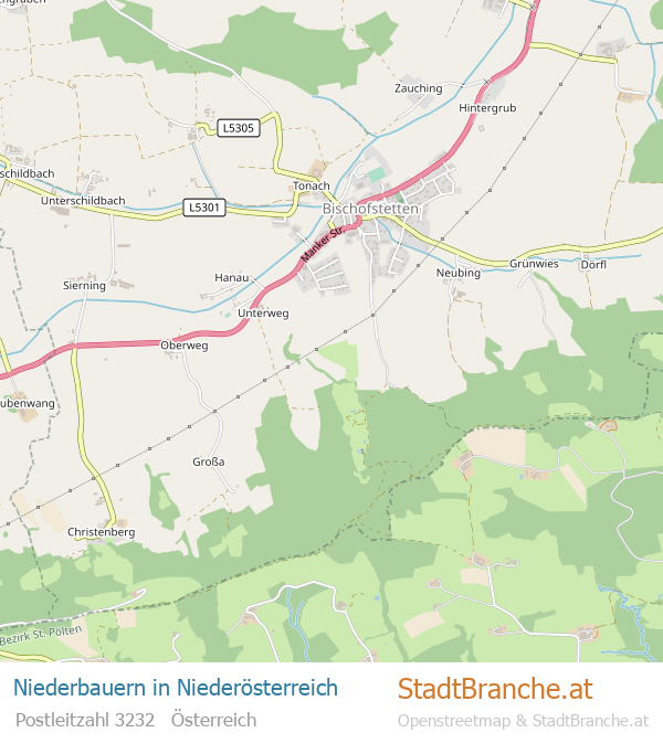 Niederbauern Stadtplan Niederösterreich