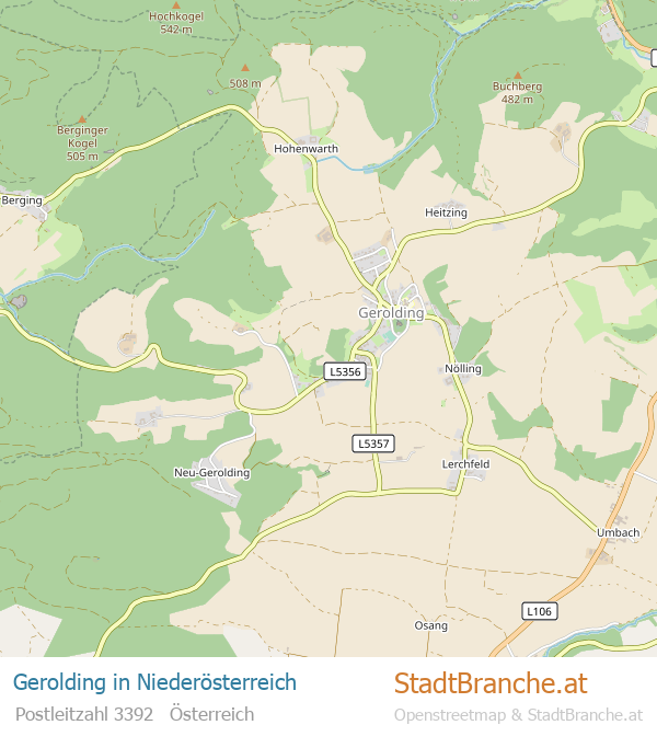 Gerolding Karte Gerolding Stadtplan Niederösterreich