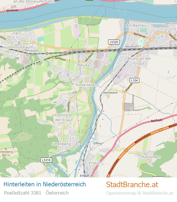 Hinterleiten Stadtplan Niederösterreich