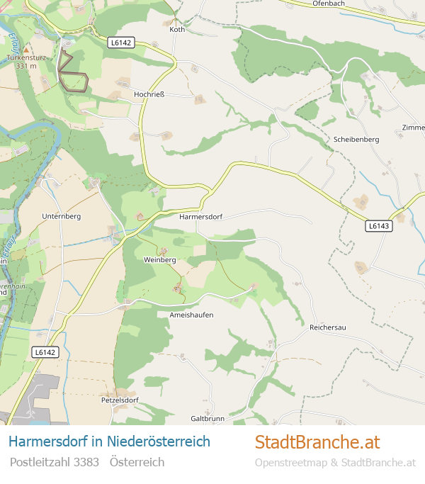 Harmersdorf Stadtplan Niederösterreich