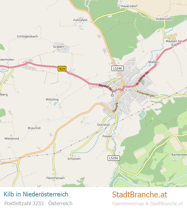 Kilb Karte Kilb Stadtplan Niederösterreich