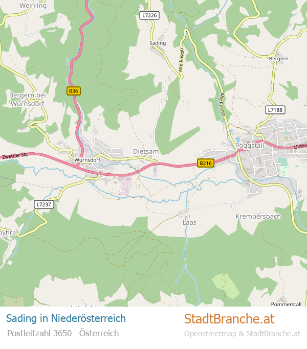 Sading Stadtplan Niederösterreich