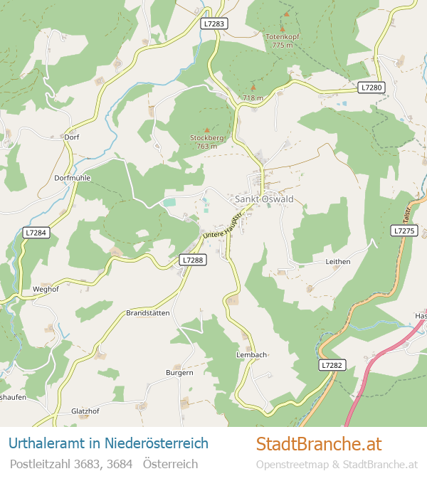 Urthaleramt Karte Urthaleramt Stadtplan Niederösterreich