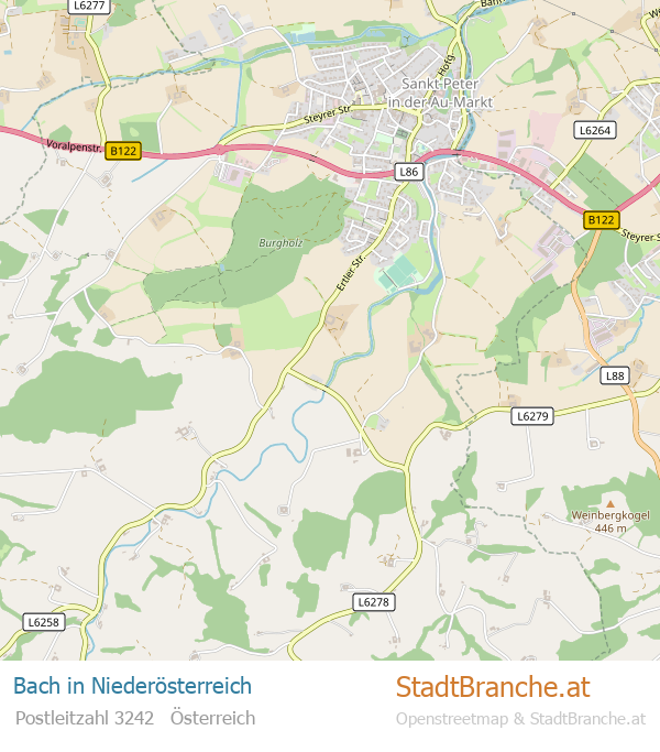 Bach Stadtplan Niederösterreich