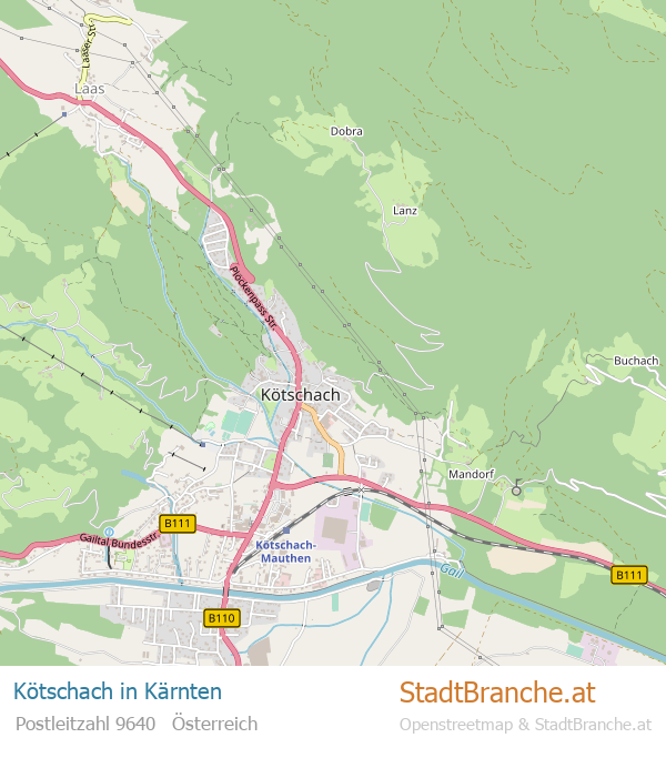 Kötschach Stadtplan Kärnten