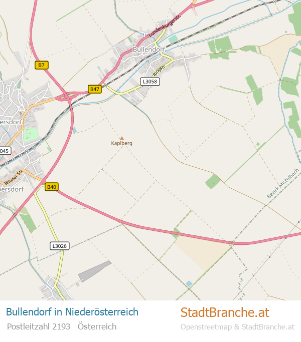 Bullendorf Stadtplan Niederösterreich