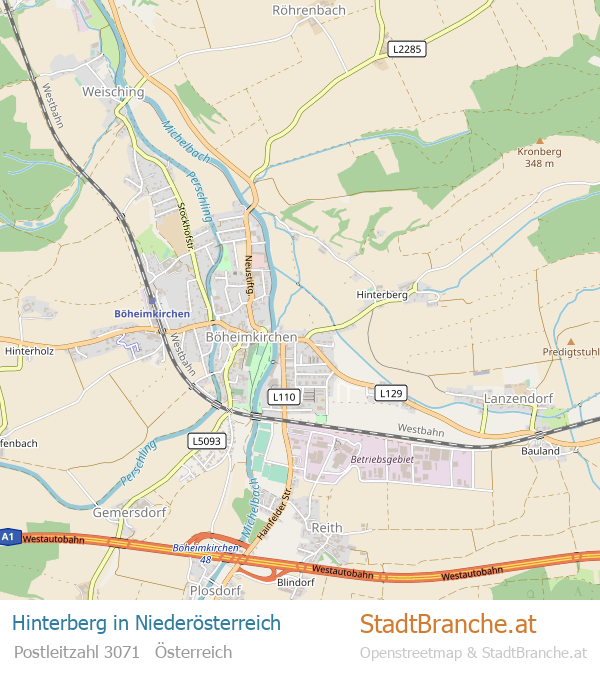 Hinterberg Stadtplan Niederösterreich