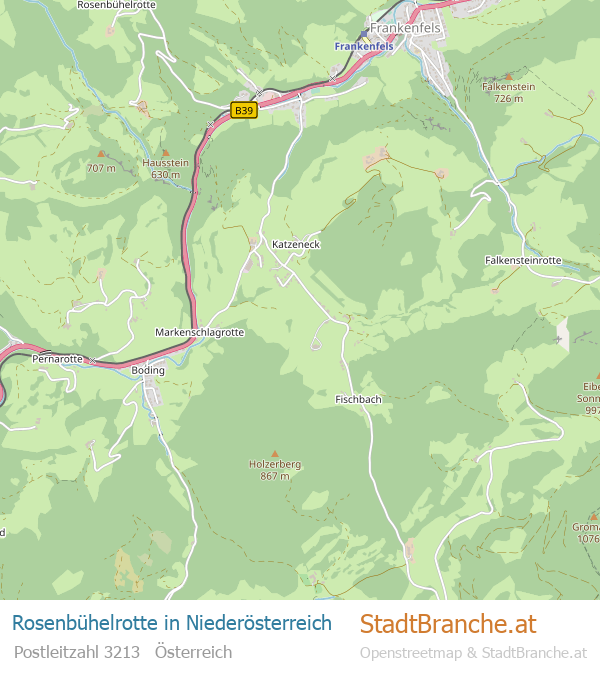Rosenbühelrotte Stadtplan Niederösterreich
